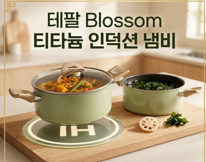 [테팔] 인덕션 티타늄 블라썸 편수냄비 18cm 90% 할인 솔직 후기